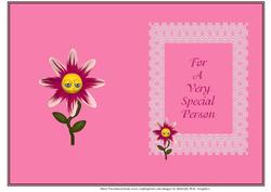For a Very Special Person Insert