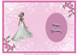 Ballerina Birthday Insert