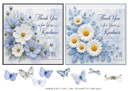 2 FLORAL THANK YOU TOPPERS