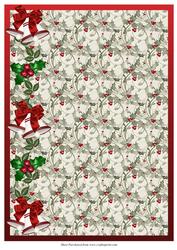 Holly and Bells Backing Paper