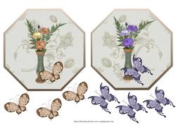 Floral Toppers with Butterflies
