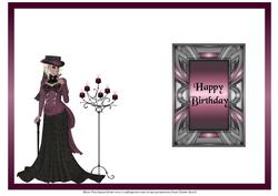 Lady with Candles Insert