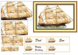 Sailing Ship Topper & Pyramid