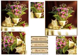 Cat and Calla Lillies