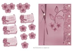 Floral and Pearls Quick Card