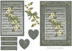 Gold Frame Floral Quick Card