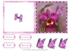 Orchid Cut and Fold Square Card