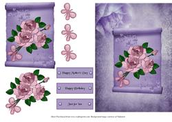 Roses & Butterflies Quick Card
