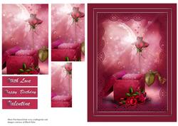 Red Roses with Lace