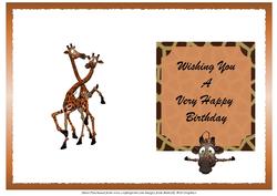 Animal Insert 1 Giraffe