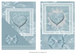 Blue Hearts & Lace Card Fronts