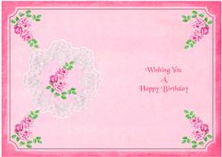 Birthday Insert 3 Pink Roses