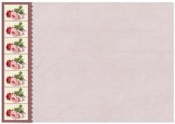 Backing Paper with Side Roses Border