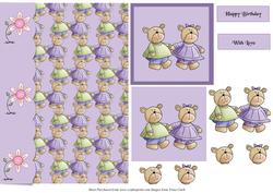 Cute Little Bears Quick Card