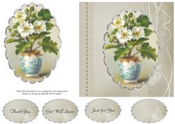 Vase of Flowers Square Card Topper