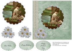 Vintage Lady Square Card Front