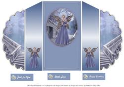 Blue Fairy Scalloped Edge Theatre Fold