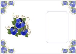 Blue Pansy Insert