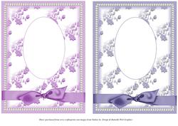 Blue and Lilac Floral Card Fronts
