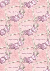 Pink Butterfly Backing Paper