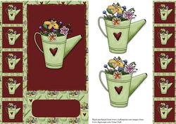 Watering Can with Flowers