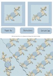Blue and Cream Quick Card