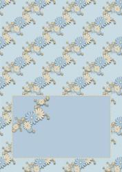 Blue & Cream Floral Insert