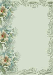 Flowers and Flourlishes Backing Paper 1