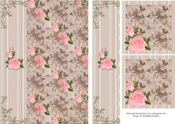 Pink Rose Toppers & Card Front