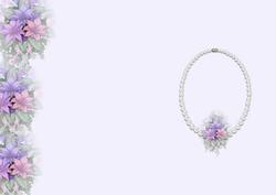 Pearl Necklace and Flowers Insert