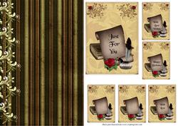 Vintage Toppers and Backing Paper