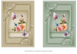 Roses and Butterflies Card Fronts