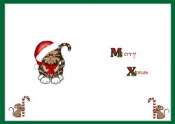 Cute Christmas Cat Insert