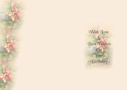 Floral Birthday Insert