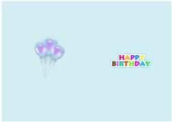 Male Balloon Birthday Insert
