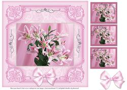 Lillies & Pearls 8x8 Card Front