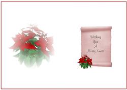 Red Poinsettia Xmas Insert
