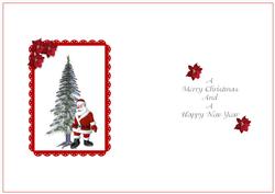 Santa and Poinsettias Insert