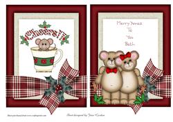 Cute Xmas Card Fronts Set 1