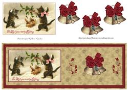 Xmas Cats Large Dl Card