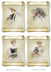 Vintage Ladies Scrolls