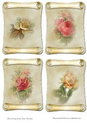 Vintage Floral Scroll Toppers
