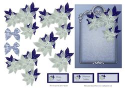 Christmas Poinsettias Card Front