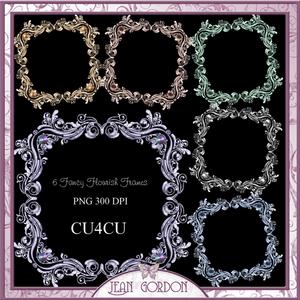 6 Fancy Flourish Frames