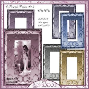 6 Cu4cu Flourish Frames Set 2