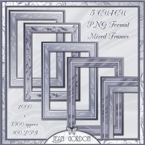 5 Mixed Swirl Frames Cu4cu