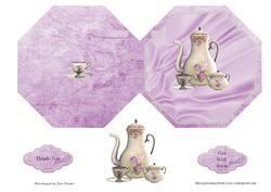 Octagonal Card with Coffee Set