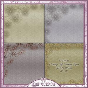 Cu4cu 8x8 Vintage Style Backing Papers