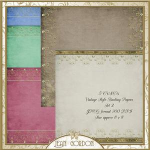 Cu4cu 8x8 Vintage Style Backing Papers