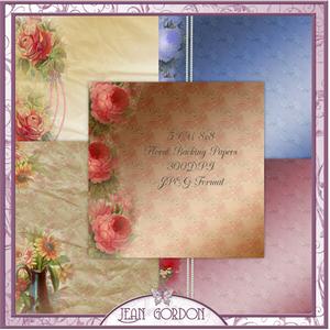 Cu 5 Floral Backing Papers